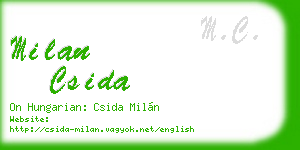 milan csida business card