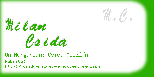 milan csida business card